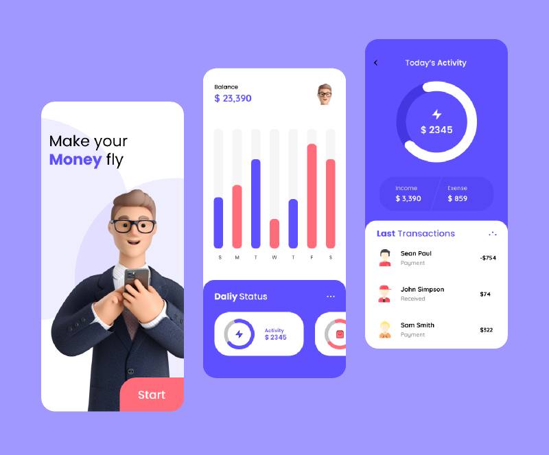 Bank App Ui Figma UI4Free