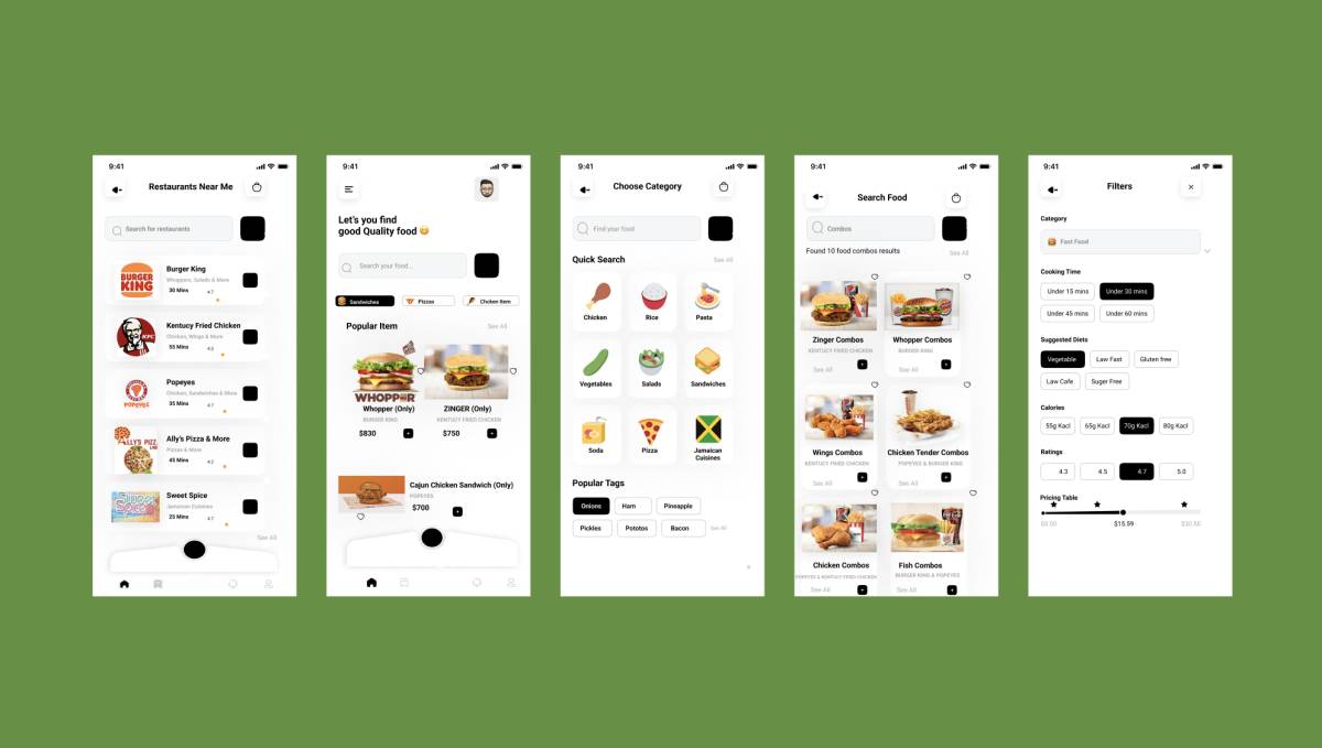 Click2Eat Figma Food App Template UI4Free