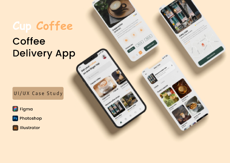 Cup Coffee Delivery App Figma Free Mobile Template Ui Free