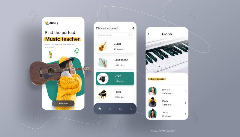 Figma Classfly Music App Concept Ui Free