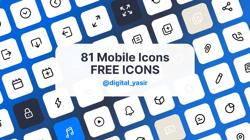 Figma Freebie 81 Mobile Icons Ultimate UI4Free