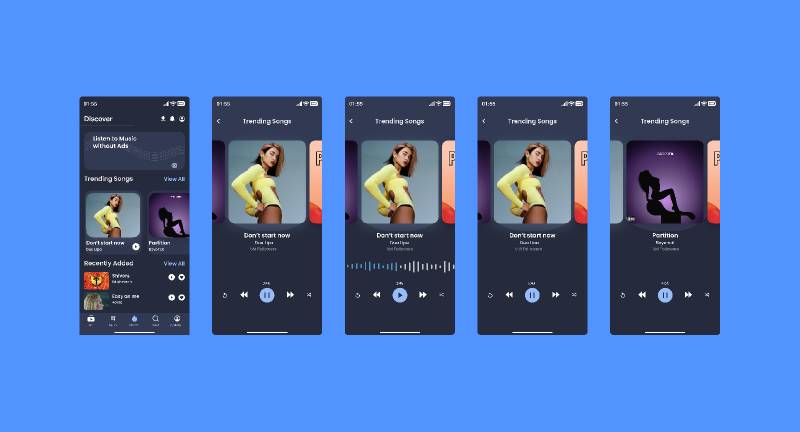 Figma Music App Design Concept UI4Free