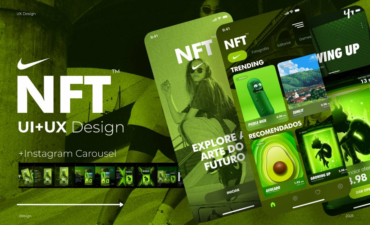 Figma Nike NFT Template - Ui4free.com