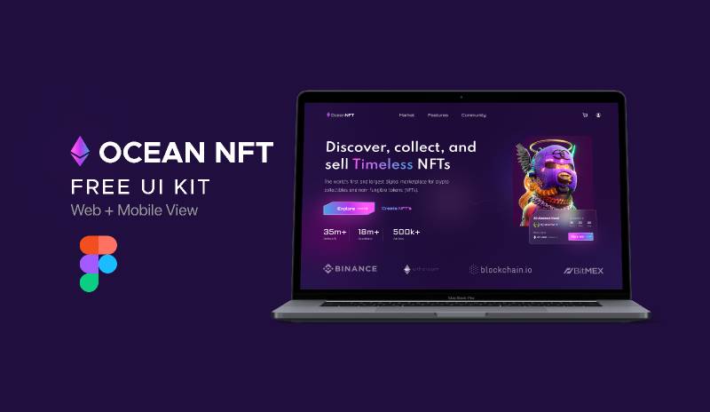 Figma Ocean Nft Complete Ui Kit With Mobile Version Ui Free