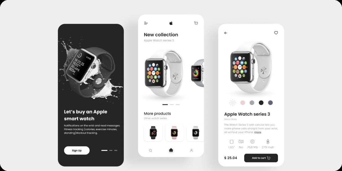 Figma Watch Shop Mobile App Ui Free