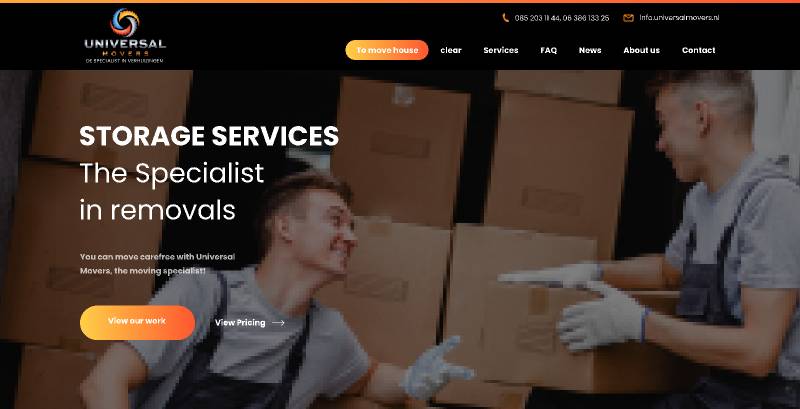 Movers Company Website Figma Website Template UI4Free