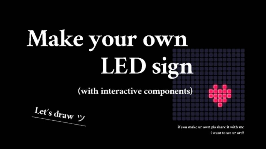 make an led sign figma