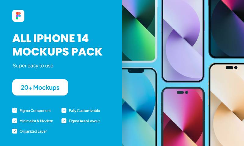 20 IPhone 14 Mockups Free Figma Download UI4Free