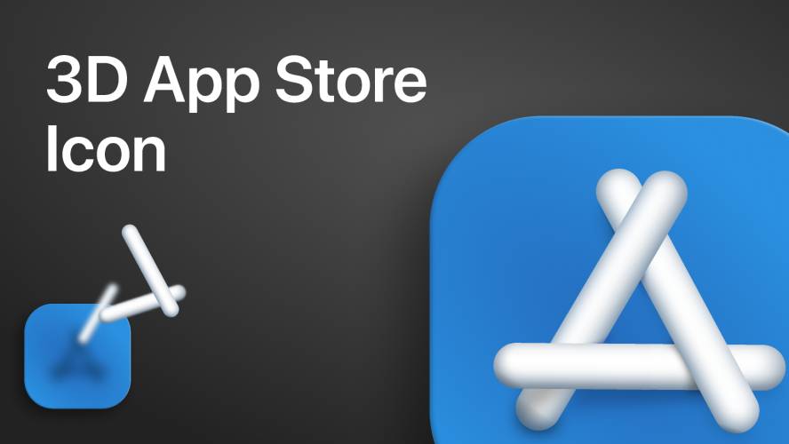 3D App Store Icon Figma free