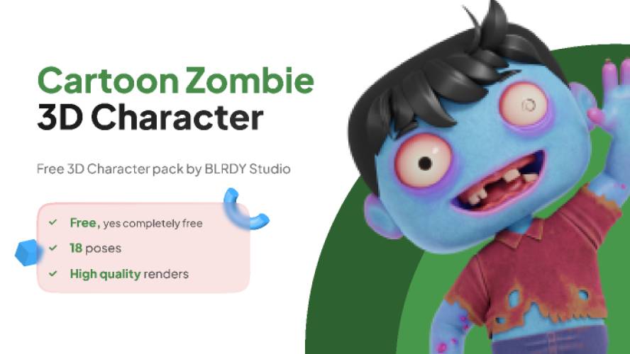 3D Cartoon Zombie Figma Free Download