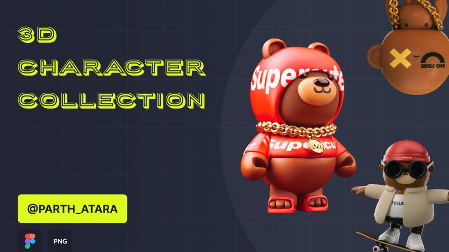 3D Character Collection - Parth Atara Figma Template