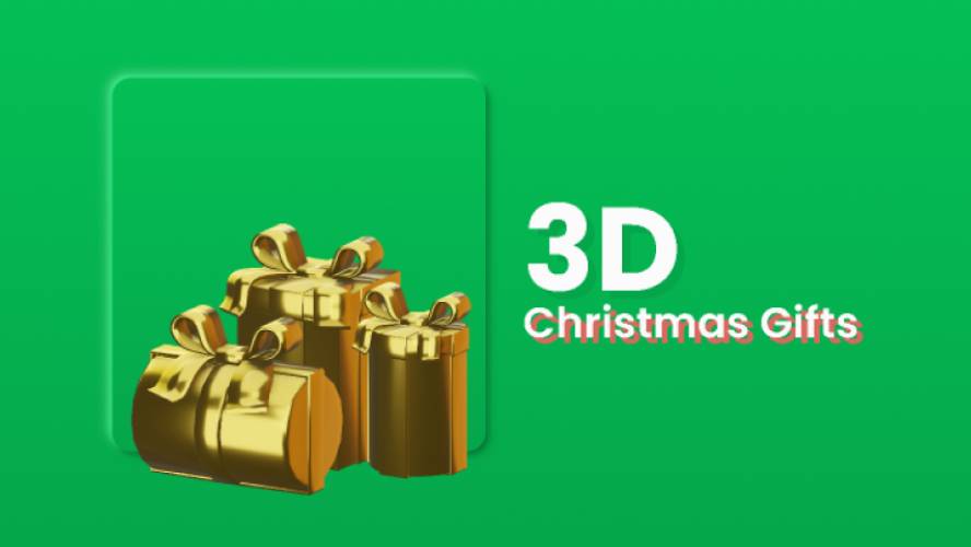 3D Christmas Gifts Figma Template