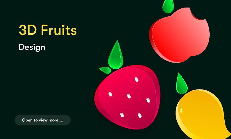 3D Fruits Figma Icons Template