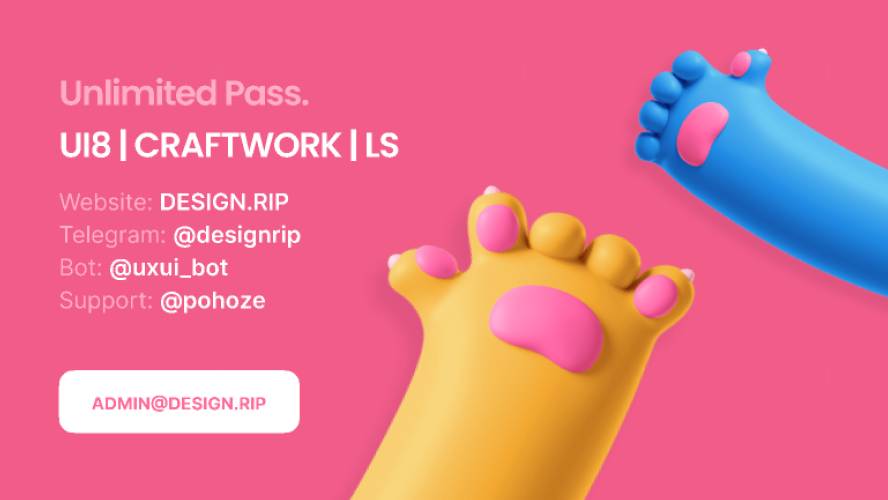 3D icons Pet paws Figma Free Download