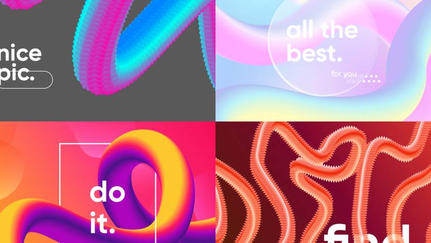 3D lines banner free