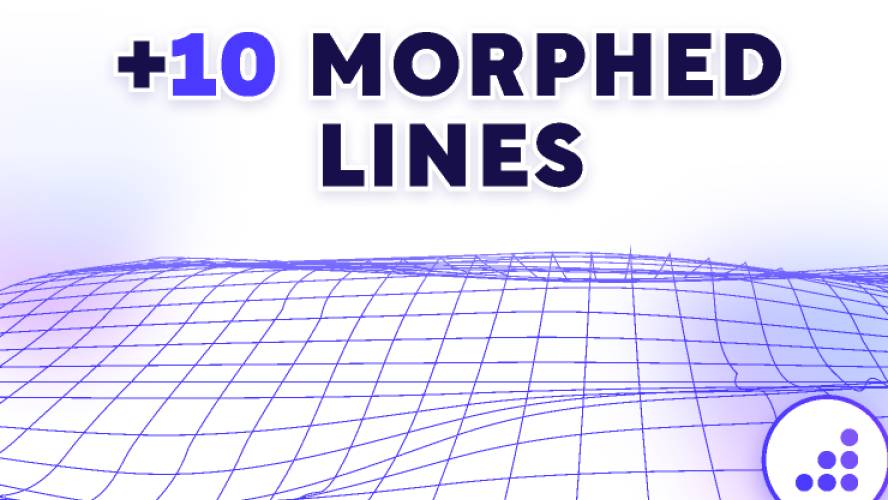 3D Morphed Lines Figma Template