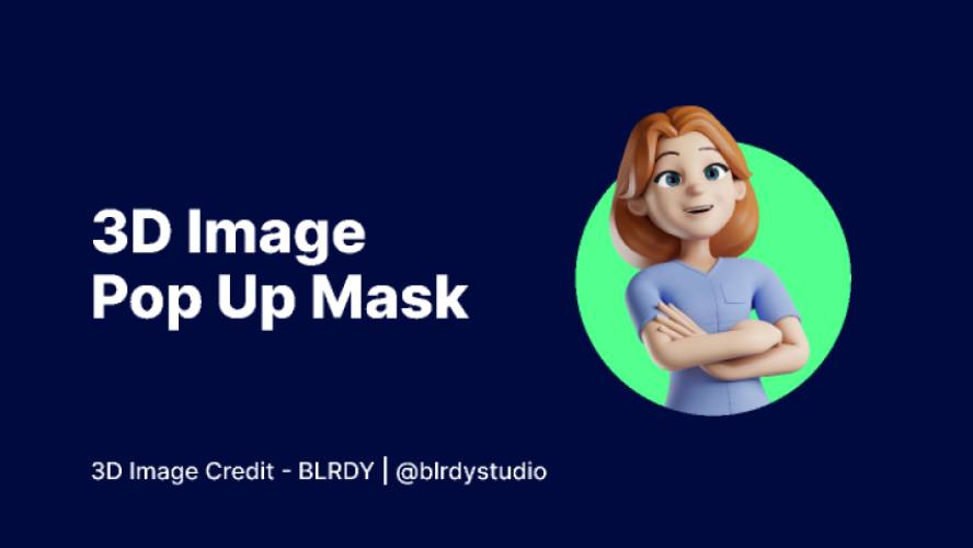 3D Pop up Image Mask Figma Template
