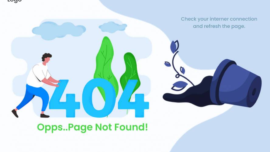404 page not found Figma Template