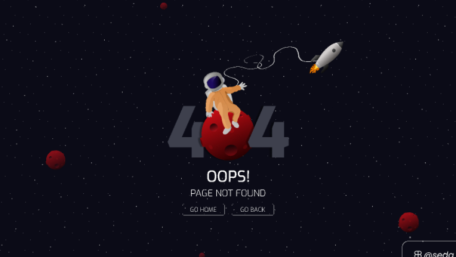 404 Page Space Concept Figma Free Download