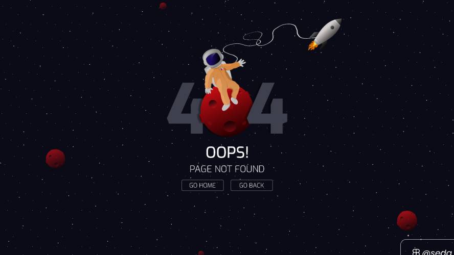 404 Page Space Concept Figma Template