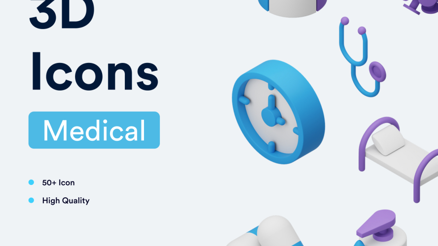 50+ 3D Medical Icons