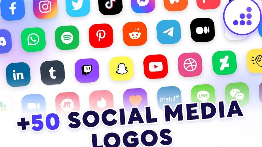 50+ Social Media Logos Figma Template