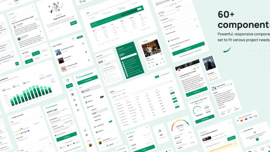 60+ Component User Interface Elements Figma Ui Kit