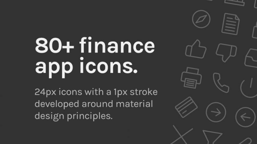 80+ finance app icons Figma Template