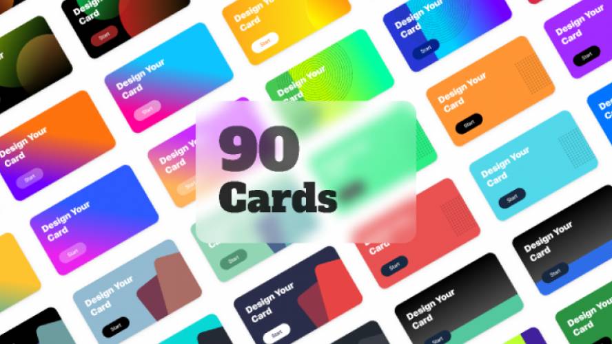 90 Cards Figma Templates free