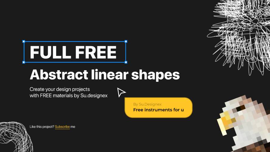 Abstract Linear shapes Figma Illustration
