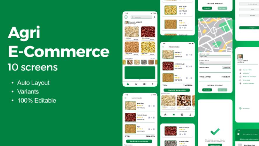 Agri E-Commerce - Free UI Kit Figma Template