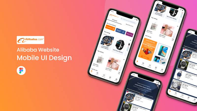 Alibaba Website Mobile UI Design Figma Template | UI4Free