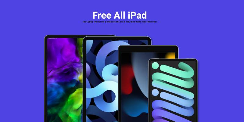 All iPads Free Mockup Figma Template