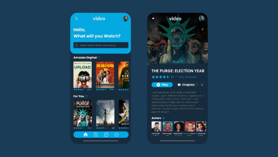 Amazon Prime Video Mobile UI&UX Design Figma Template