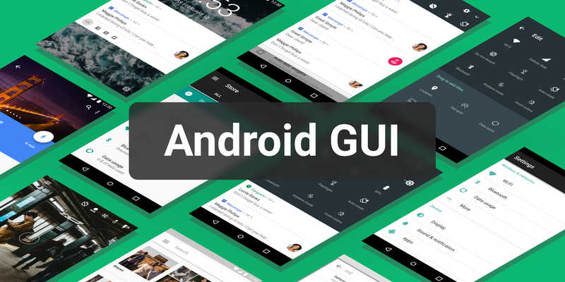 Android Nougat GUI (Figma template free) | UI4Free
