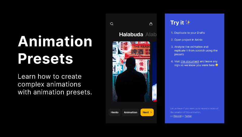 Aninix Presets playground Figma Template | UI4Free