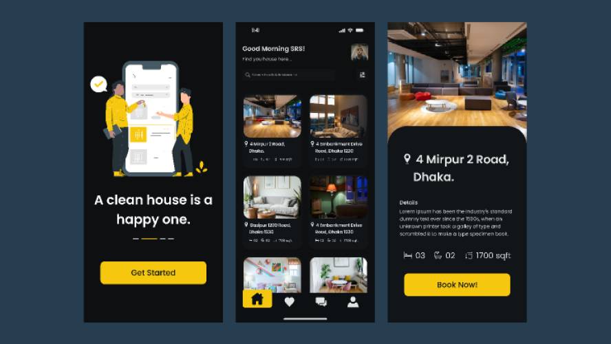 Apartments Rent App Design Figma Template