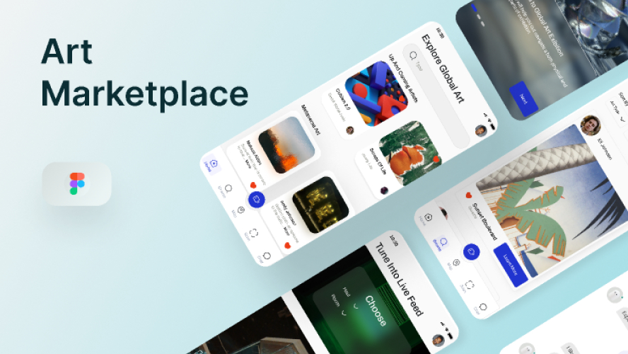 App Marketplace Figma Mobile Free Template