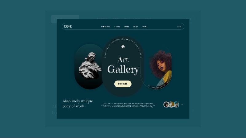 Art Gallery Website Landing Page Figma Template
