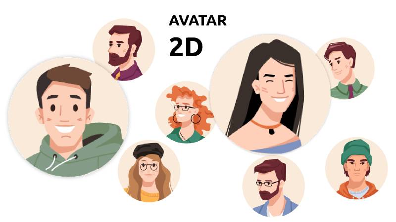 Avatar Illustration 2D Figma Template