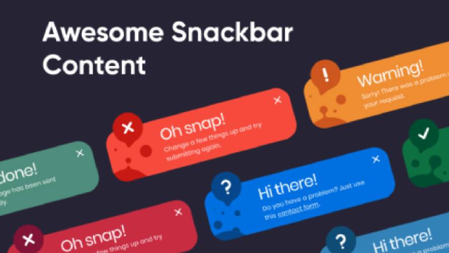 Awesome Snackbar Content - Flutter Figma Template