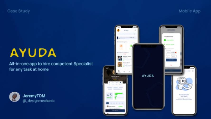 AYUDA - A Home service app (Case Study) Figma Template