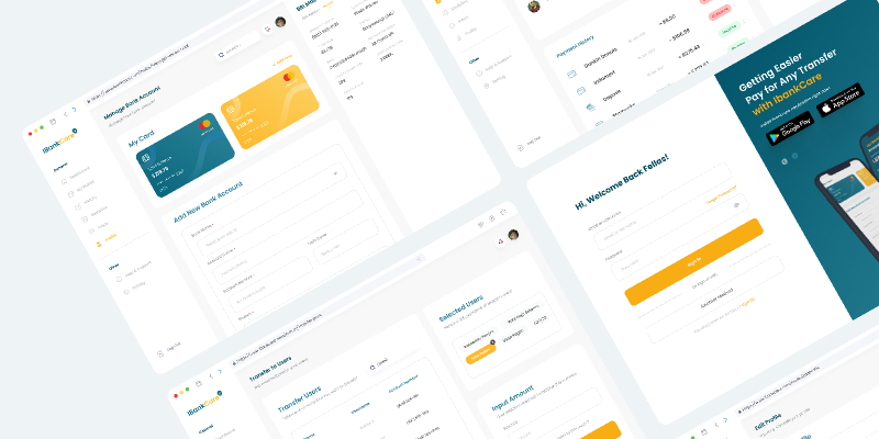 Bank Management Dashboard Figma Free Template