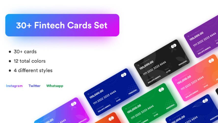 Banking Cards free figma template
