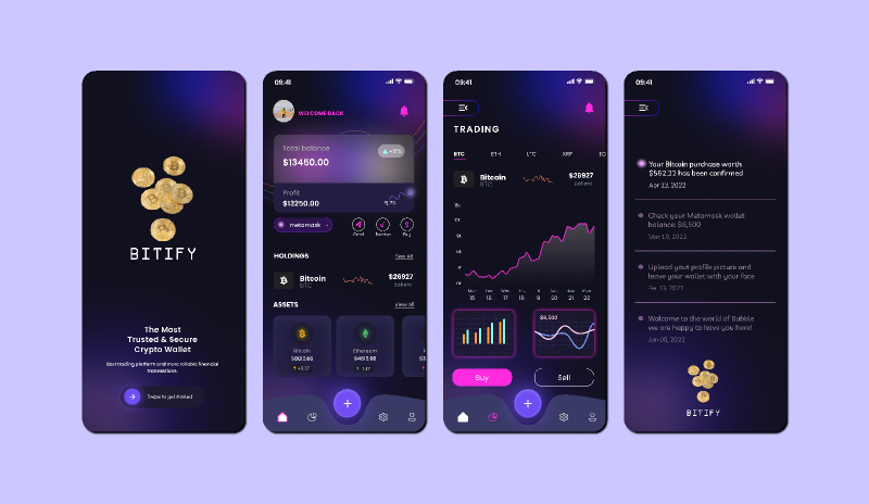 BITIFY Trading App Figma Free Mobile Template