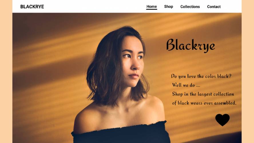 Blackrye Fashion Homepage figma