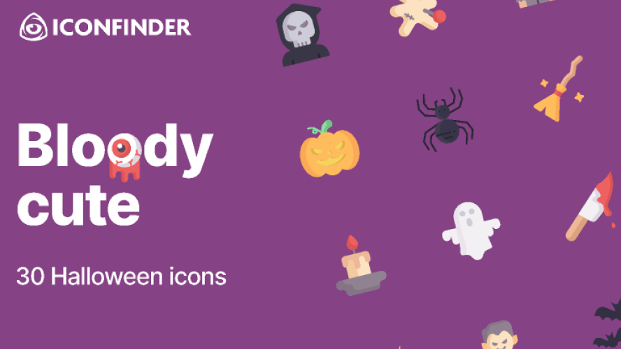 Bloody cute Halloween icons