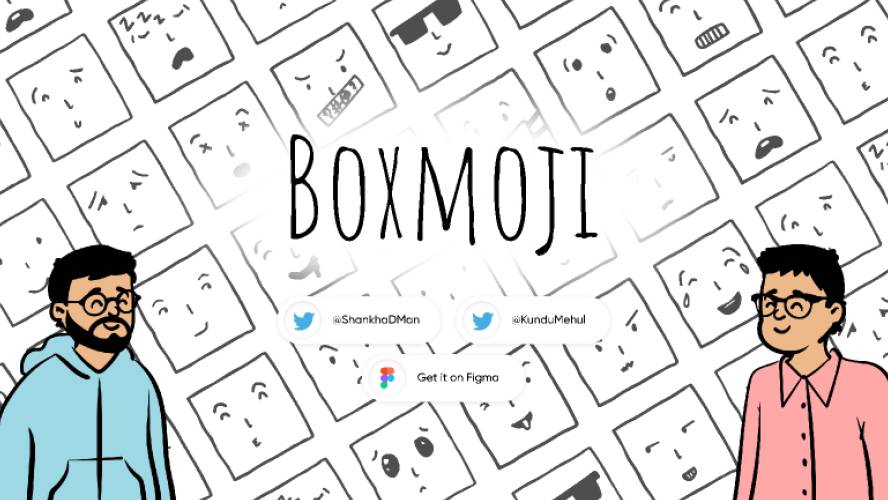 Boxmoji v1 Hand drawn Figma emoji icons