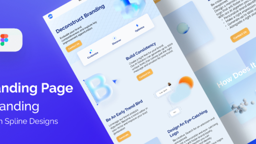 Download Landing Page For IPhone Or Android Mobile App Figma Template ...