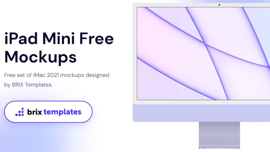 BRIX iMac (2021) Free Figma Mockups Templates